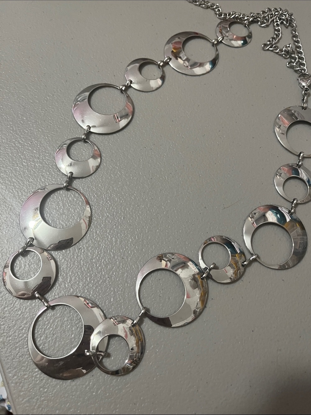 Silver Open-Circle Statement Belt - Picture 3 of 3